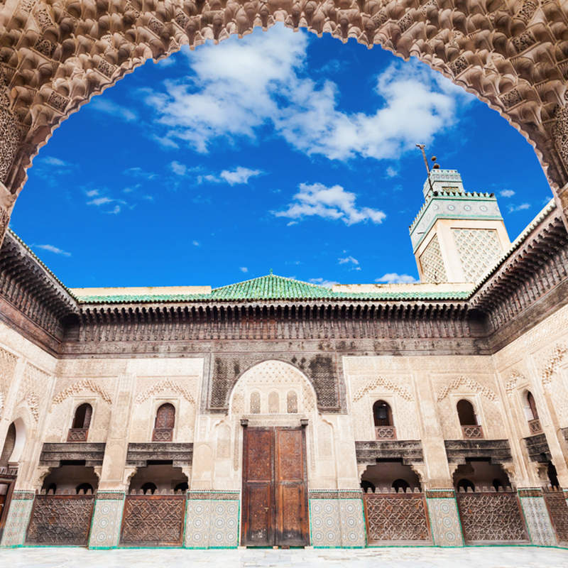 The,Medersa,Bou,Inania,Is,A,Madrasa,In,Fes,,Morocco.