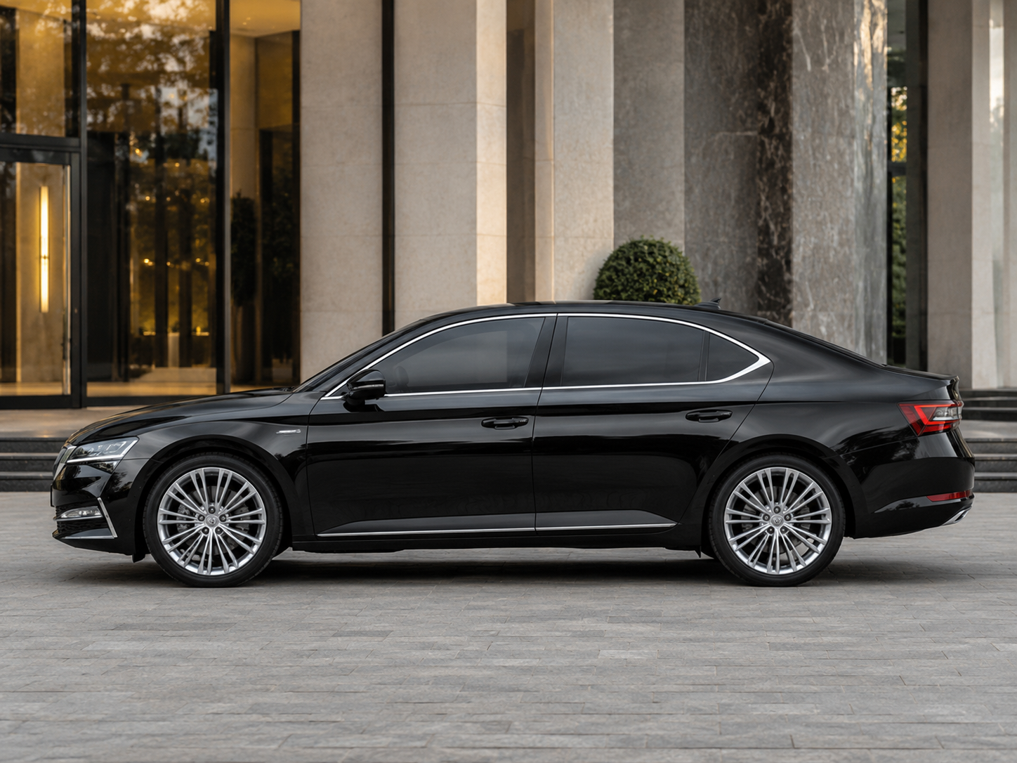 Skoda Superb prepared for a private chauffeur journey