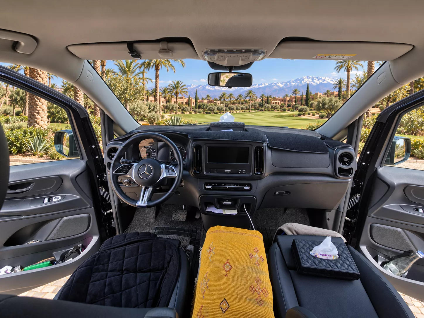 Passenger seating inside a Mercedes-Benz Vito